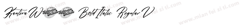 KautivaW15 BoldItalic RegularVersio字体转换
